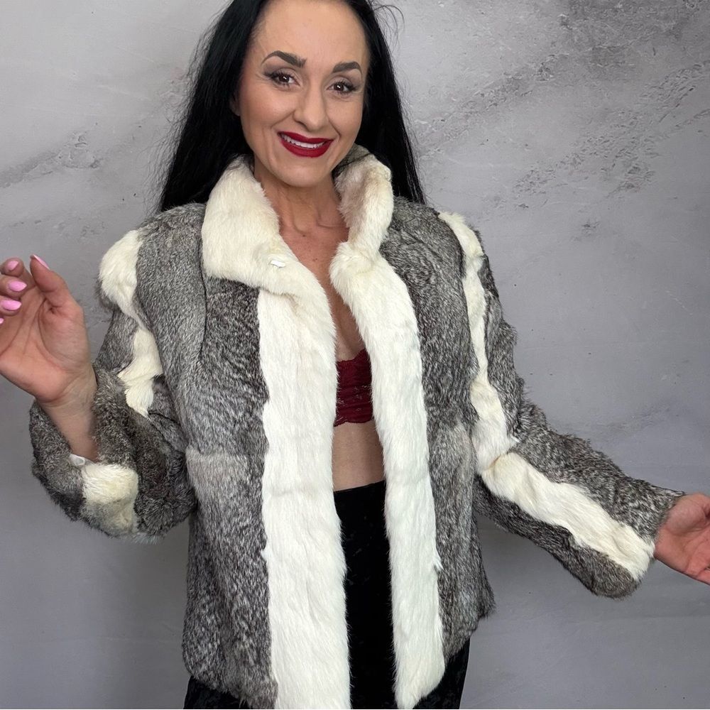 Elegant Gray and White Women's Jacket